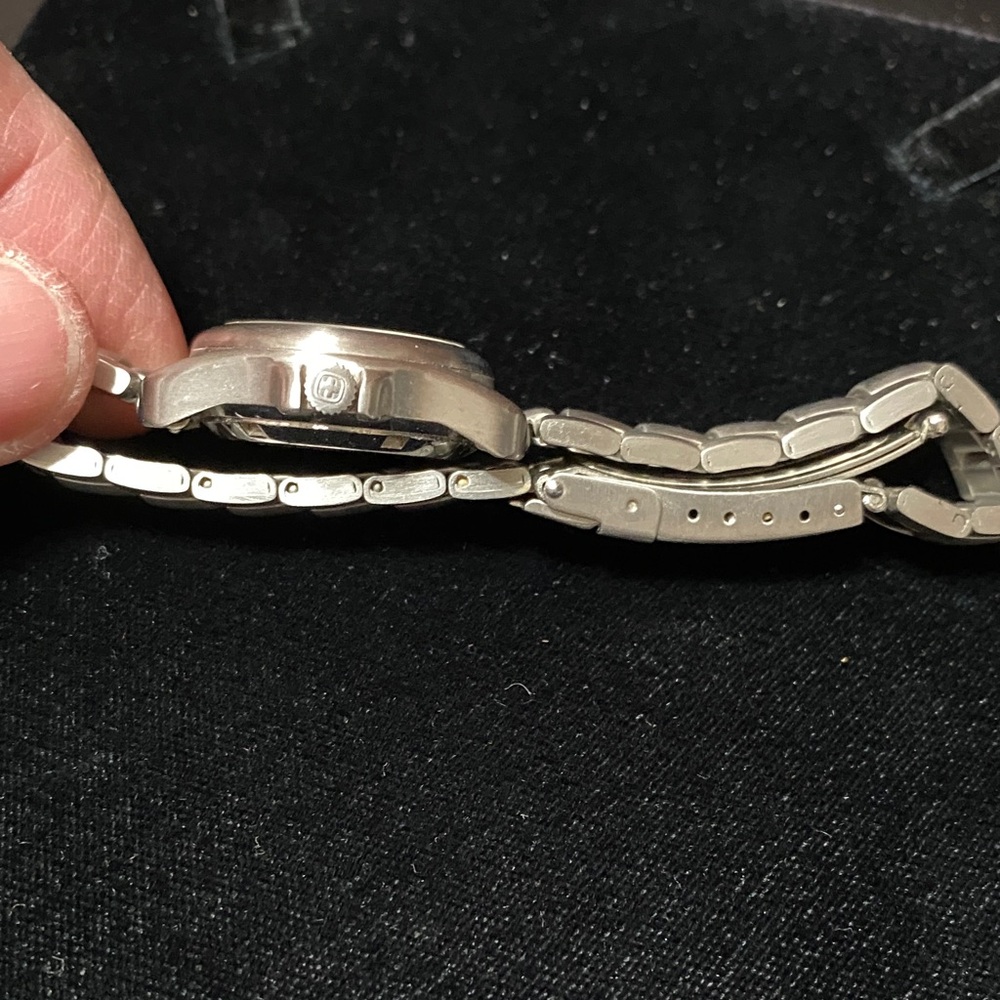 Silver vintage Swiss Military Stainless Steel Watch - Picture 11 of 12
